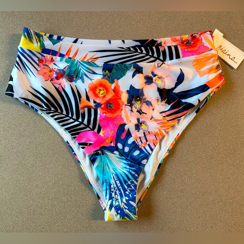 Floral Hi-Cut Swimsuit Bottoms - NWT